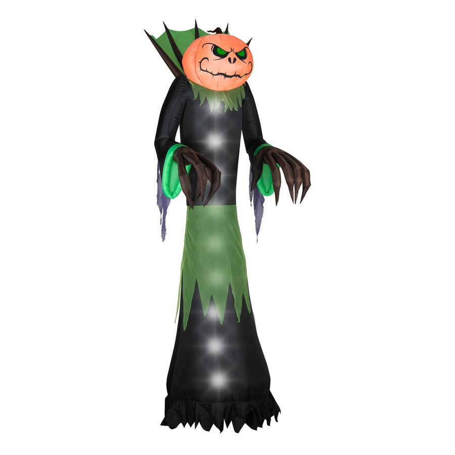 Shop Gemmy Pumpkin Head Reaper 14-ft Lighted Halloween 