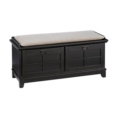 Home Styles Arts And Crafts Black Indoor Entryway Storage Bench At