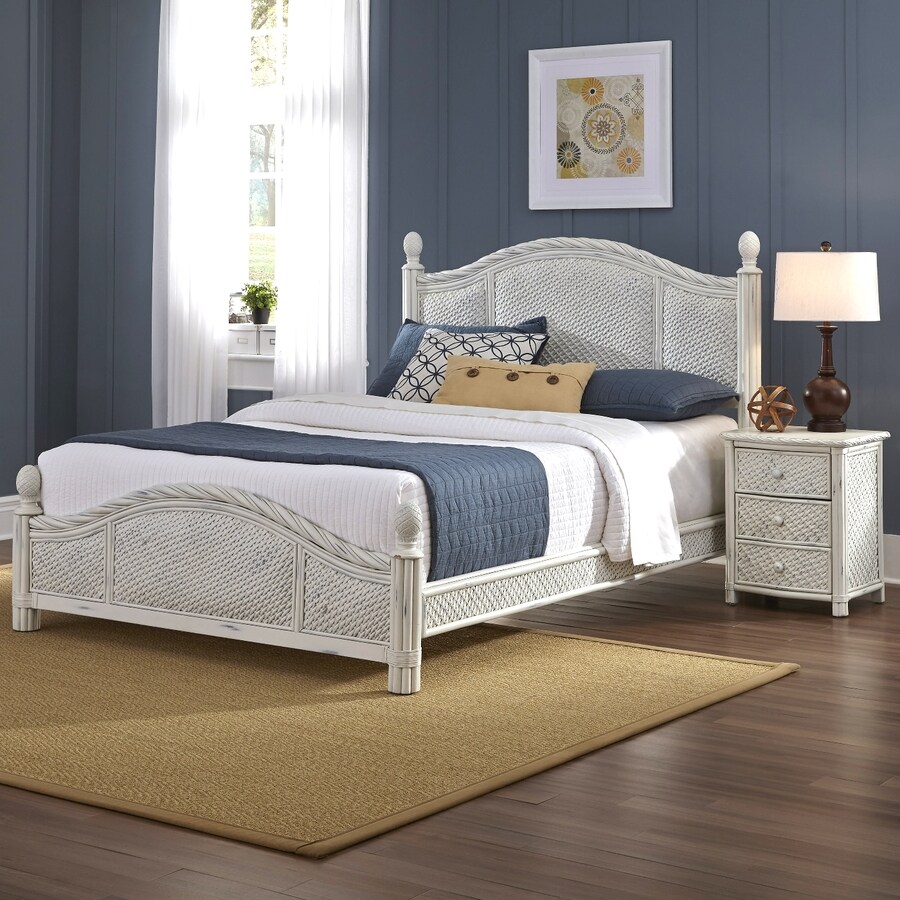 Home Styles Marco Island Rubbed White King Bedroom Set at ...