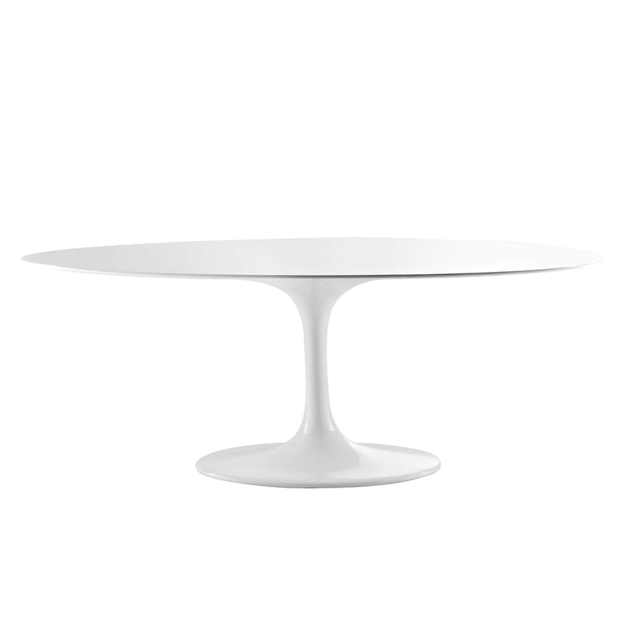 Shop Modway Lippa Gloss White Oval Dining Table at Lowes.com