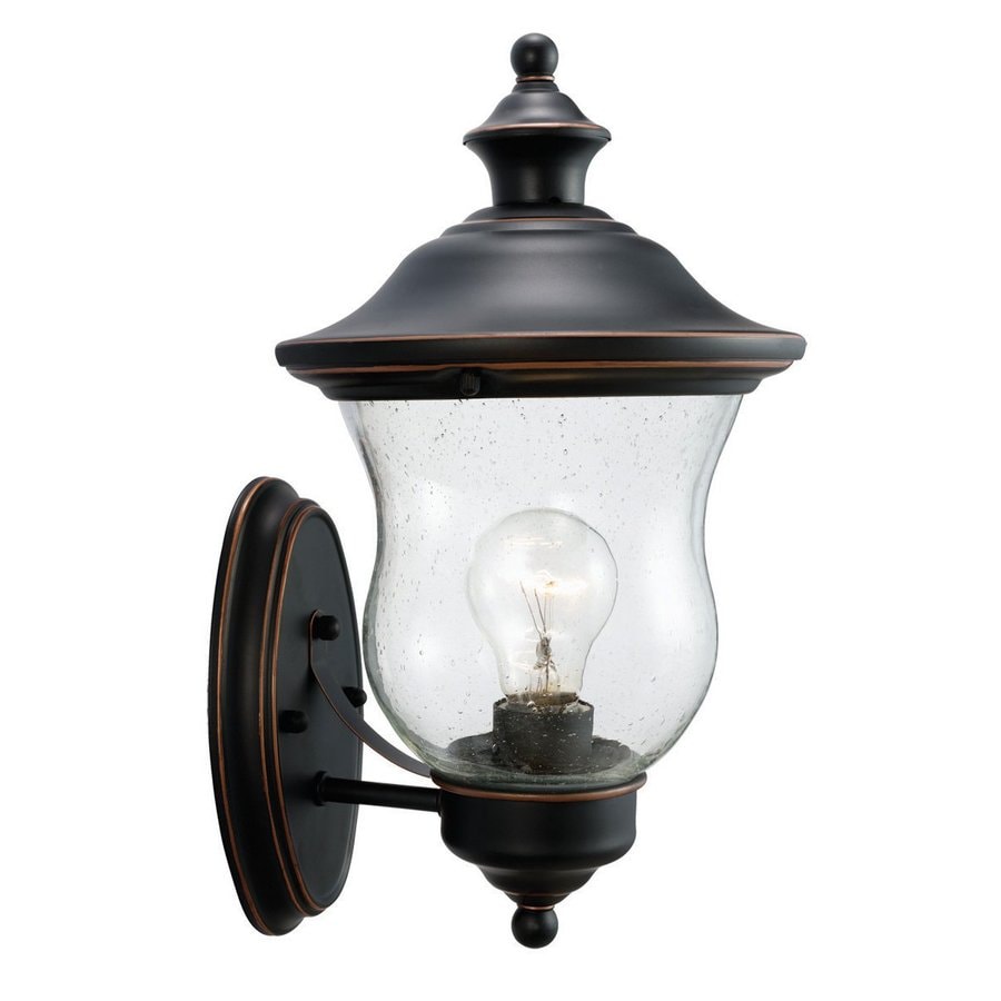 Shop Design House Highland 13-in H Oil-Rubbed Bronze Outdoor Wall Light