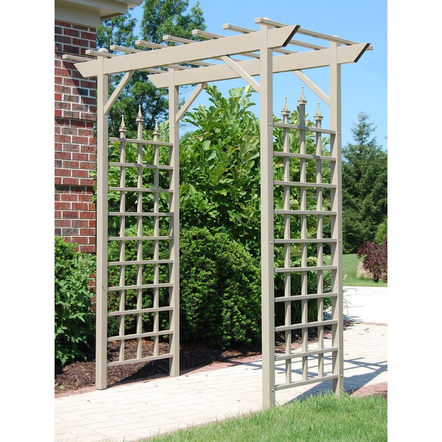 Shop Dura-Trel 72-in W x 85-in H Brown Garden Arbor at Lowes.com