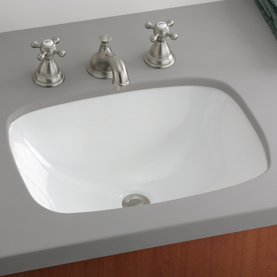 Shop Cheviot White Undermount Rectangular Bathroom Sink at