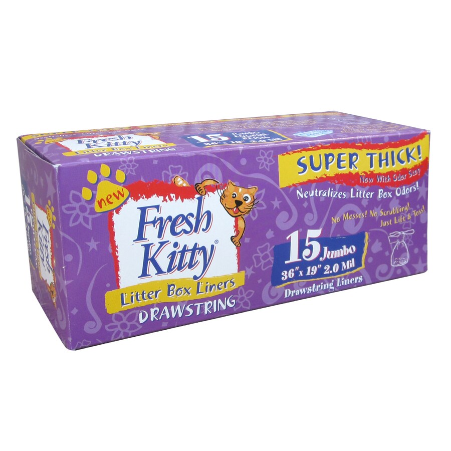 fresh kitty jumbo super litter box liners