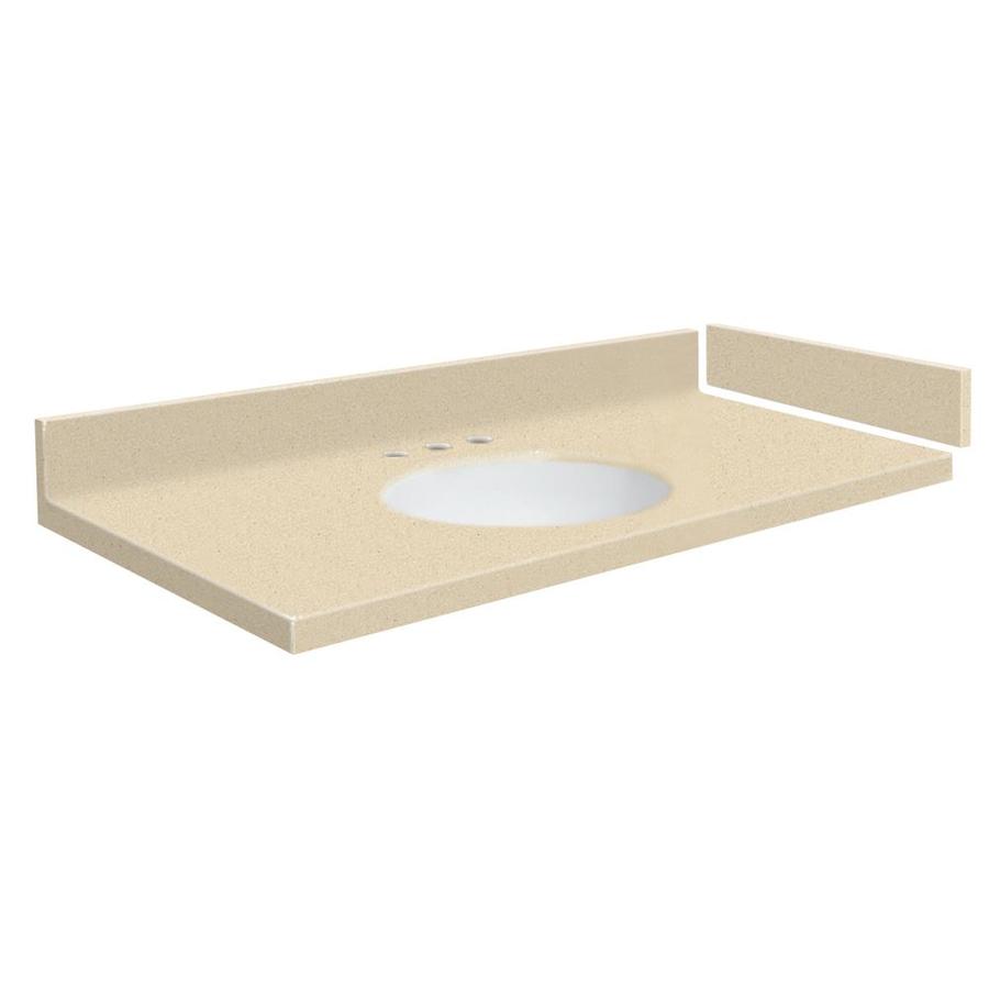 Transolid 57 In Sea Shore Solid Surface Single Sink Bathroom Vanity Top In The Bathroom Vanity Tops Department At Lowes Com