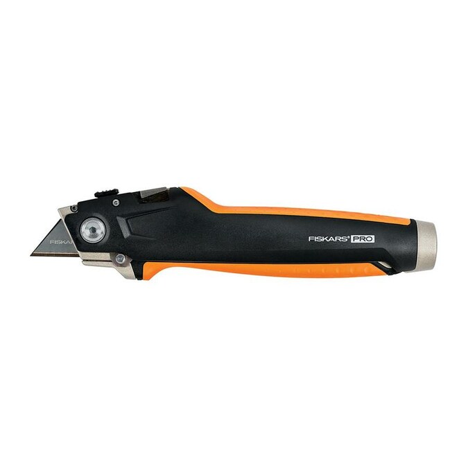 Fiskars PRO 2-Blade Retractable Utility Knife with with On Tool Blade Storage in the Utility ...