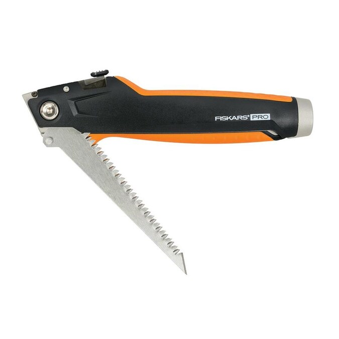 Fiskars PRO 2-Blade Retractable Utility Knife with with On Tool Blade Storage in the Utility ...