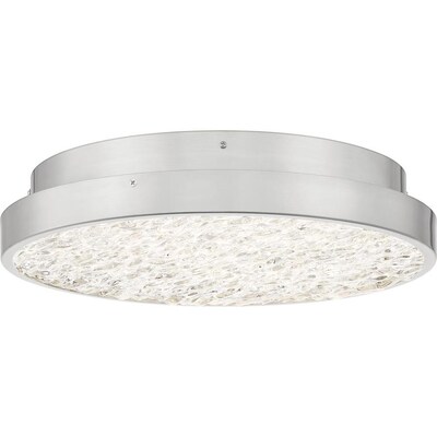 Quoizel Sunrise 15.75-in Brushed Nickel Modern/Contemporary Semi-Flush Mount Light Quoizel Sunrise 15.75-in Brushed Nickel Modern/Contemporary Semi-Flush Mount Light