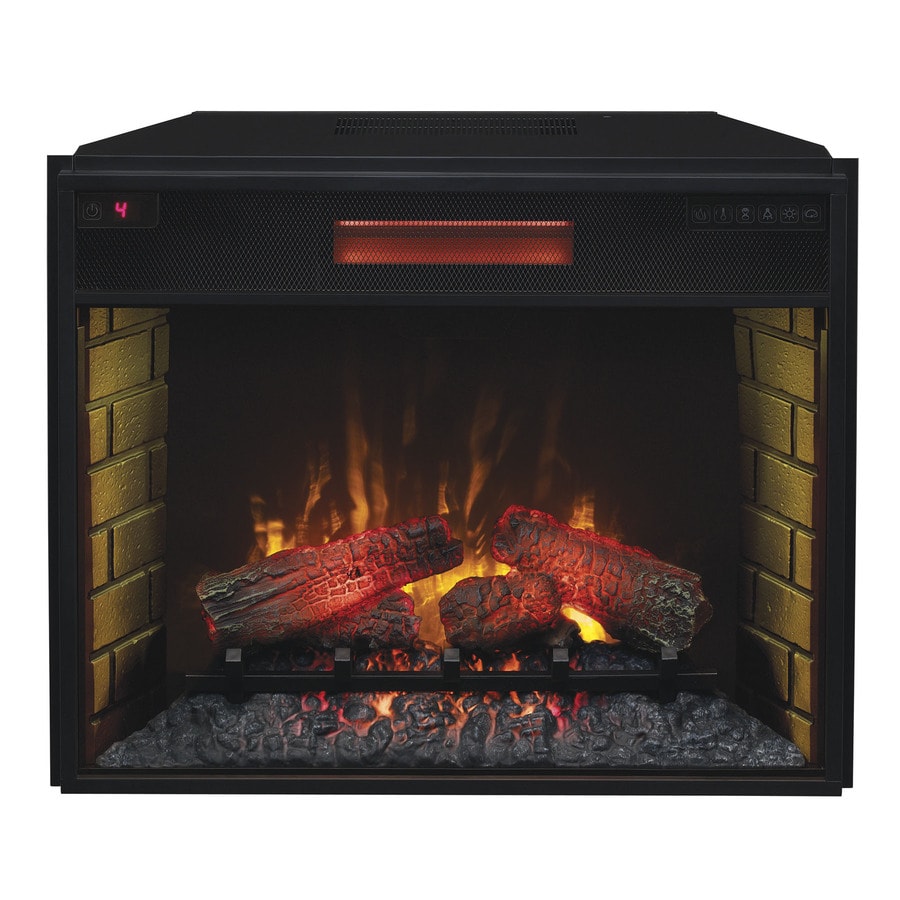 Shop 29.13in Black Electric Fireplace Insert at