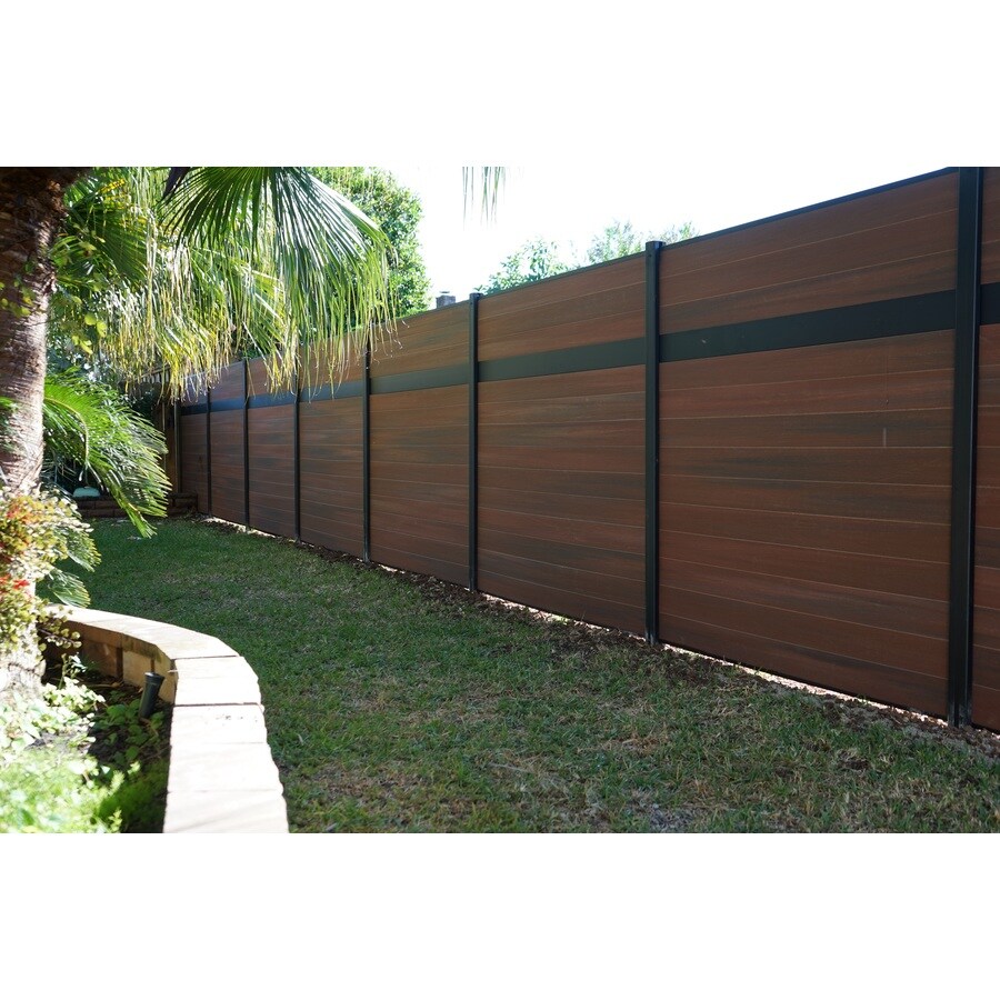 Infinity 0.41ft H x 6ft W Black Aluminum Composite Fence Panel in the