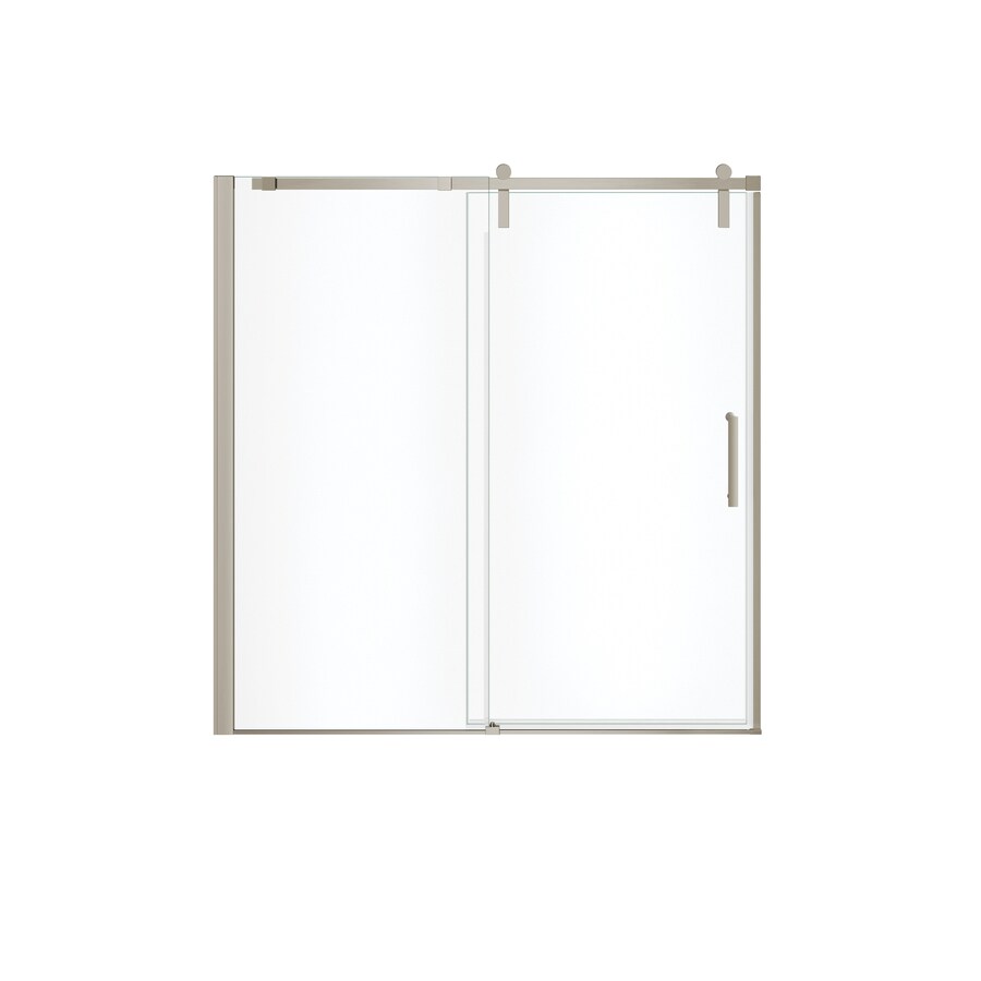 Maax Utile Metro 32 In X 48 In X 83 5 In Center Drain Corner Shower Kit In Soft Grey With Chrome Shower Door 106282 000 001 100 The Home Depot