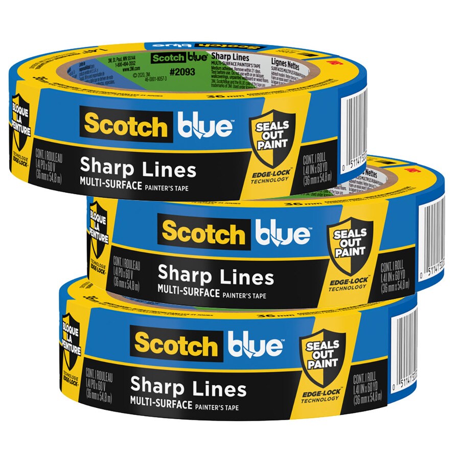Scotchblue Sharp Lines Multi Surface 3 Pack 1 41 In X 60 Yd Painters Tape In The Painters Tape Department At Lowes Com