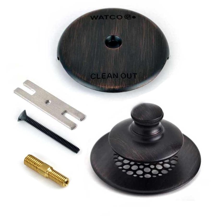 OIL RUBBED BRONZE TUB TRIP LEVER OVERFLOW FACE PLATE W/SCREWS NIB FREE S/H 