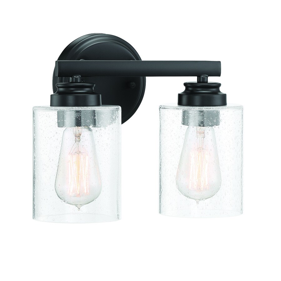 Craftmade Bolden 2 Light Black Transitional Vanity Light In The Vanity Lights Department At Lowes Com