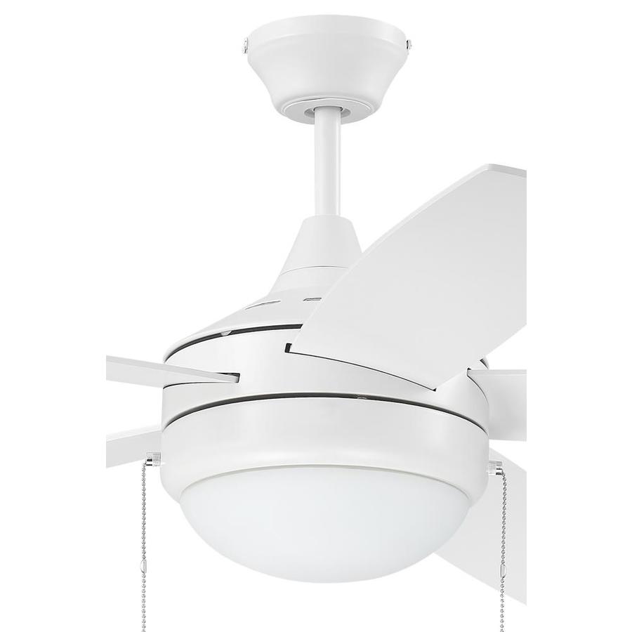 Craftmade Phaze White 52 In Led Indoor Ceiling Fan 5 Blade In The Ceiling Fans Department At