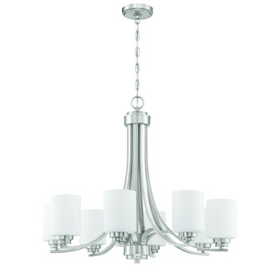 Craftmade Bolden 8-Light Brushed Nickel Transitional Chandelier Craftmade Bolden 8-Light Brushed Nickel Transitional Chandelier