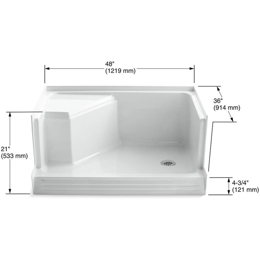 kohler 48 shower base