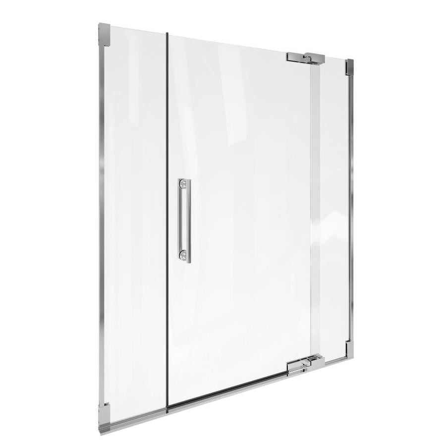 Shop KOHLER Purist 57.25-in to 59.75-in Frameless Pivot Shower Door at Lowes.com