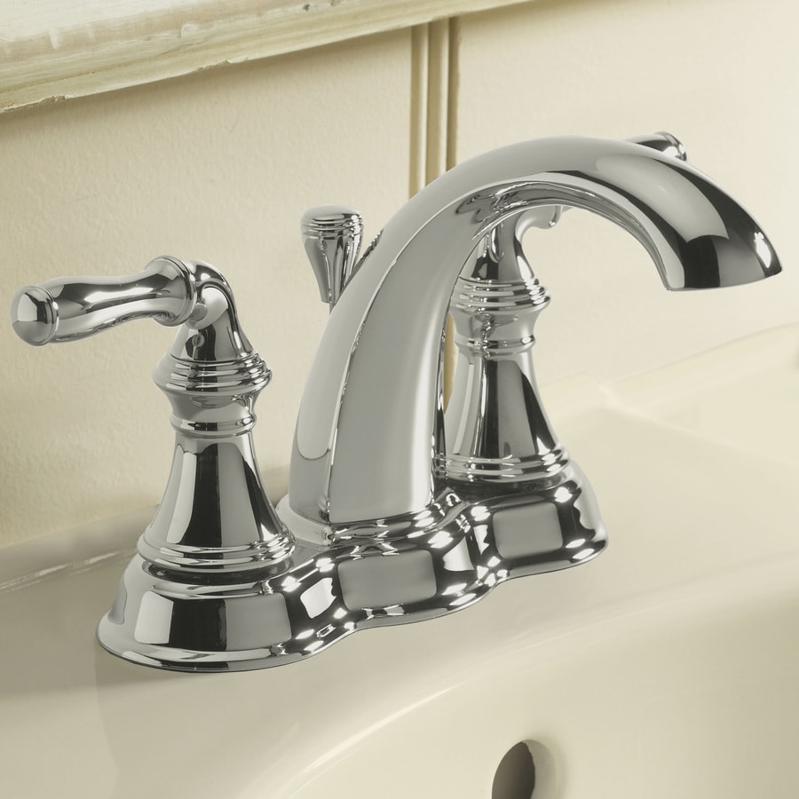 Kohler Devonshire Polished Chrome 2-handle 4-in Centerset Watersense 