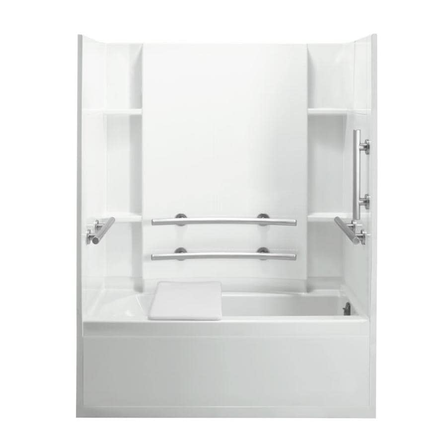 Sterling Accord White 4-Piece Bathtub Shower Kit (Common: 60-in x 32-in; Actual: 60-in x 32-in 