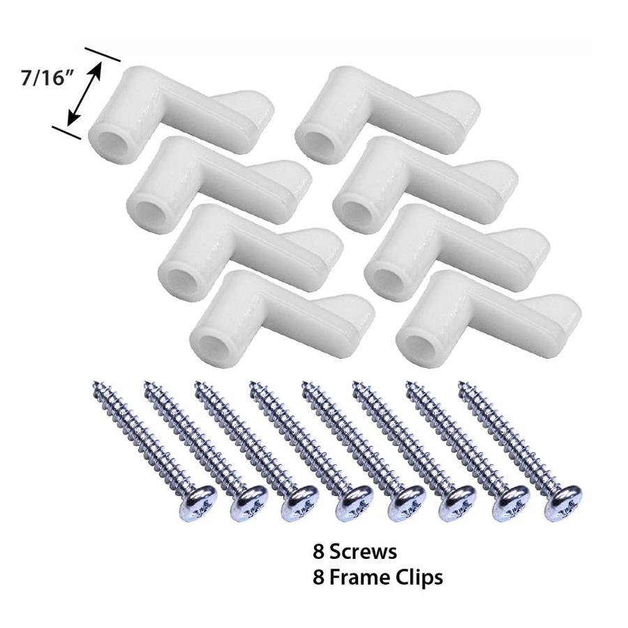 SCREENGUARD 8Pack 0.4375in White Clip in the Window Screen Clips