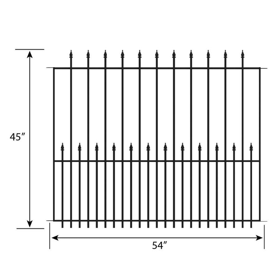 Yardlink Grand Empire Xl 3 8 Ft H X 4 7 Ft W Black Steel Pressed Point Decorative Fence Panel In The Metal Fence Panels Department At Lowes Com