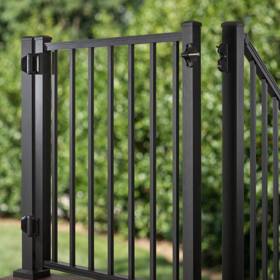 Trex 48in L x 36in H Charcoal Black Aluminum Deck Railing Gate in the