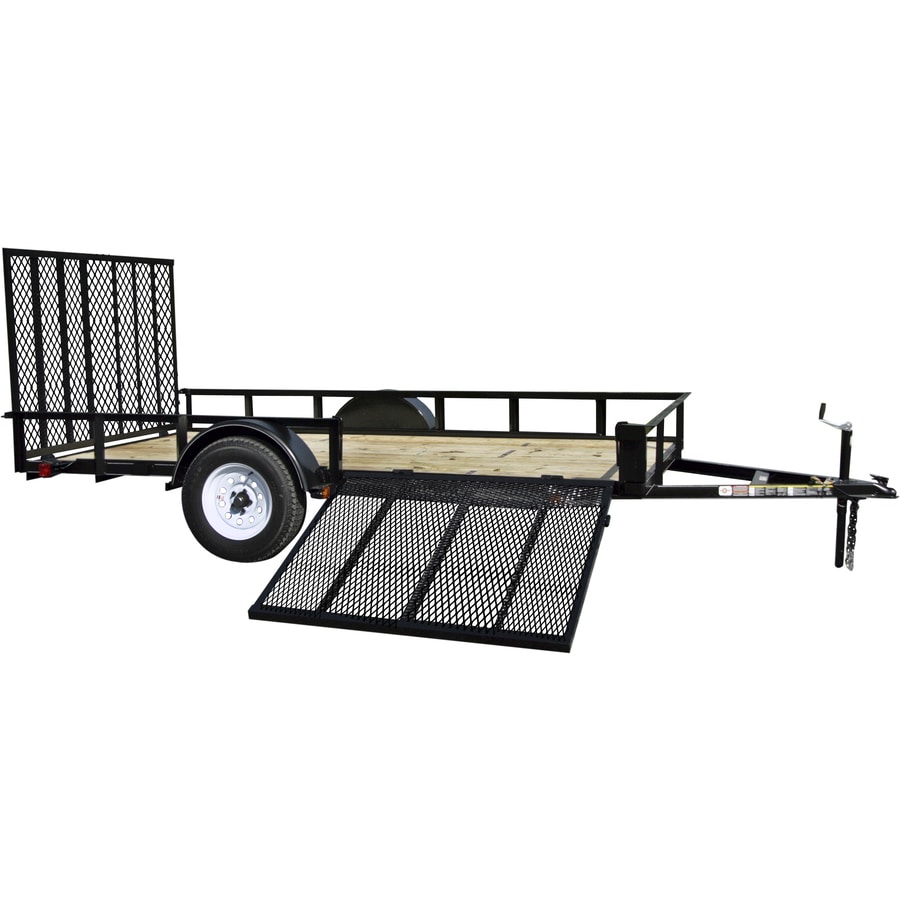 Carry-On Trailer 6-ft X 12-ft Treated Lumber Utility Trailer With Ramp ...