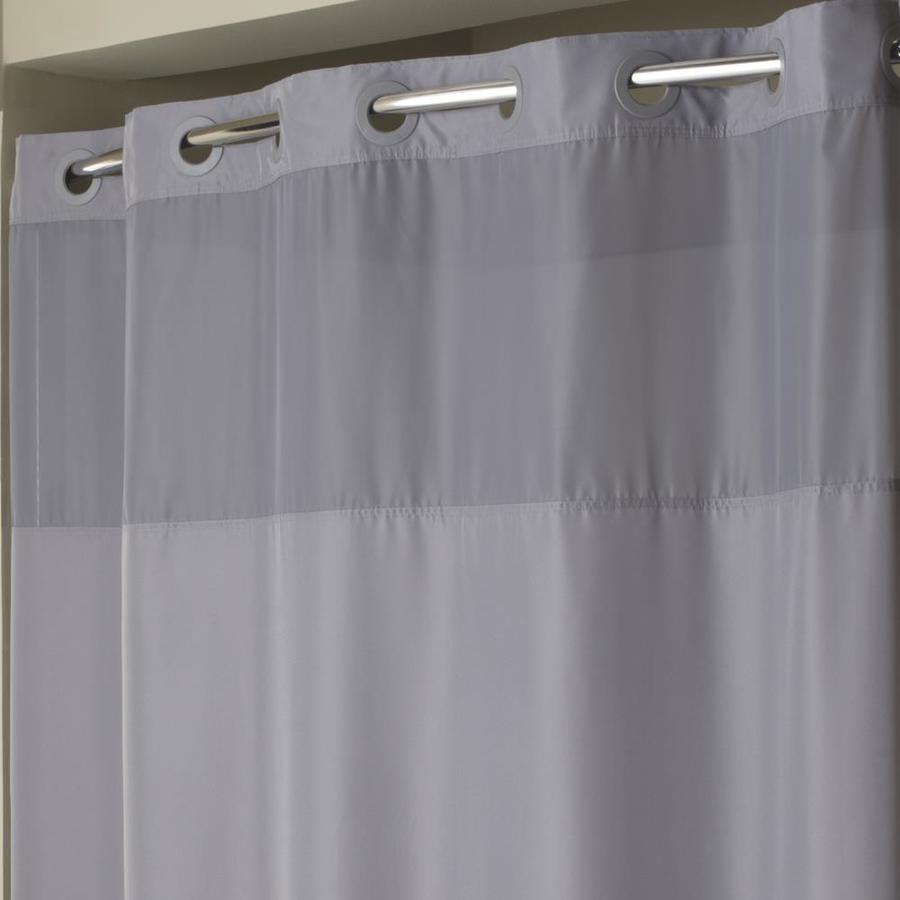 Hookless Hookless Fabric Shower Curtain 71 in x 74 in Frost Grey with