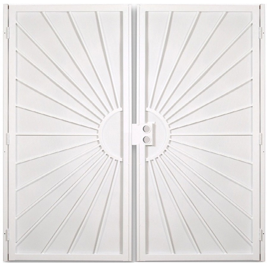 Gatehouse Sunset White Steel Security Door Common 64 In X 81 In