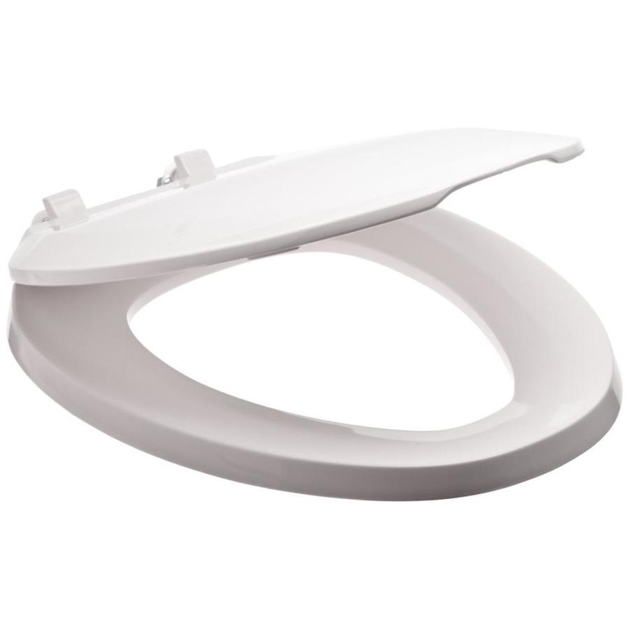 American Standard Moments White Elongated Slow Close Toilet Seat In The Toilet Seats Department At Lowes Com