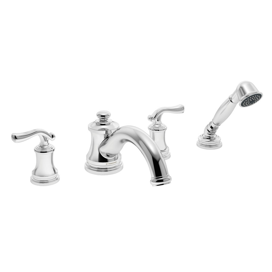 Shop Symmons Winslet Chrome 2-Handle Fixed Deck Mount Tub Faucet at ...