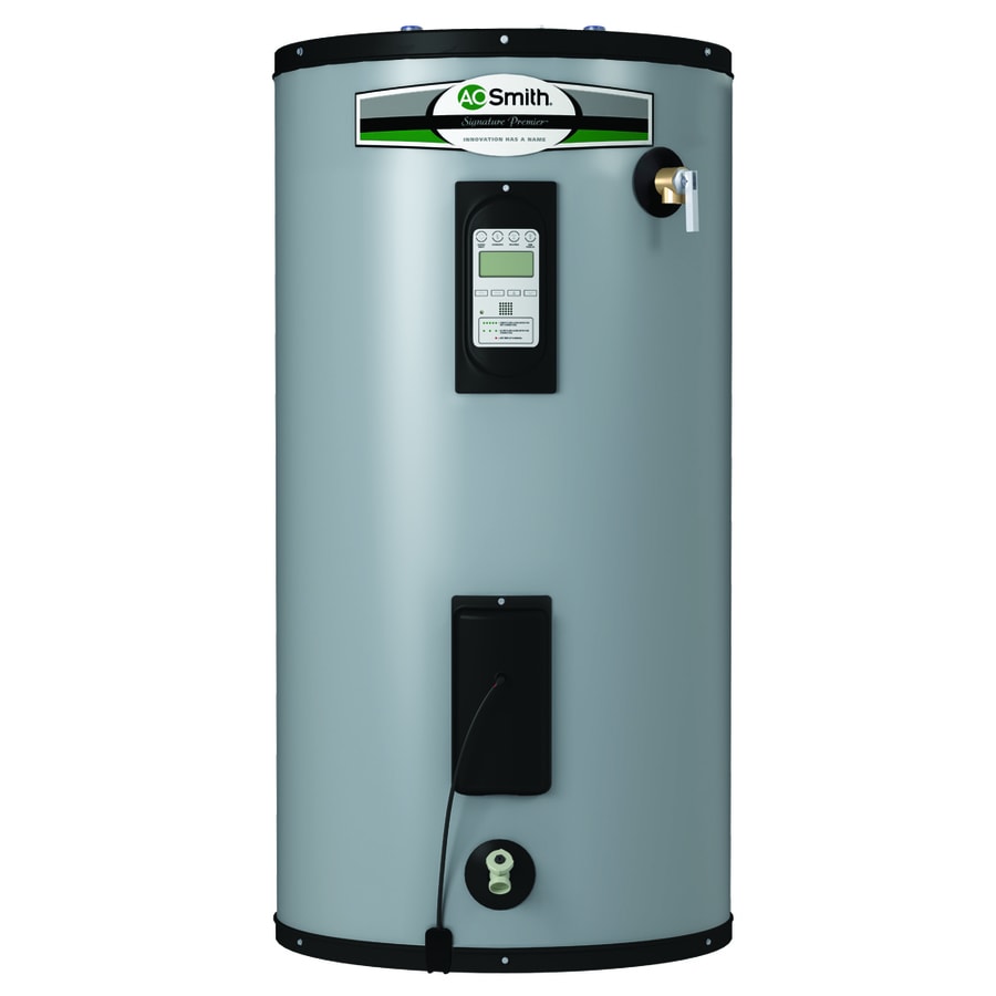A O Smith Signature Premier 50 Gallon Short 12 Year Limited 5500 Watt Double Element Electric Water Heater In The Electric Water Heaters Department At Lowes Com