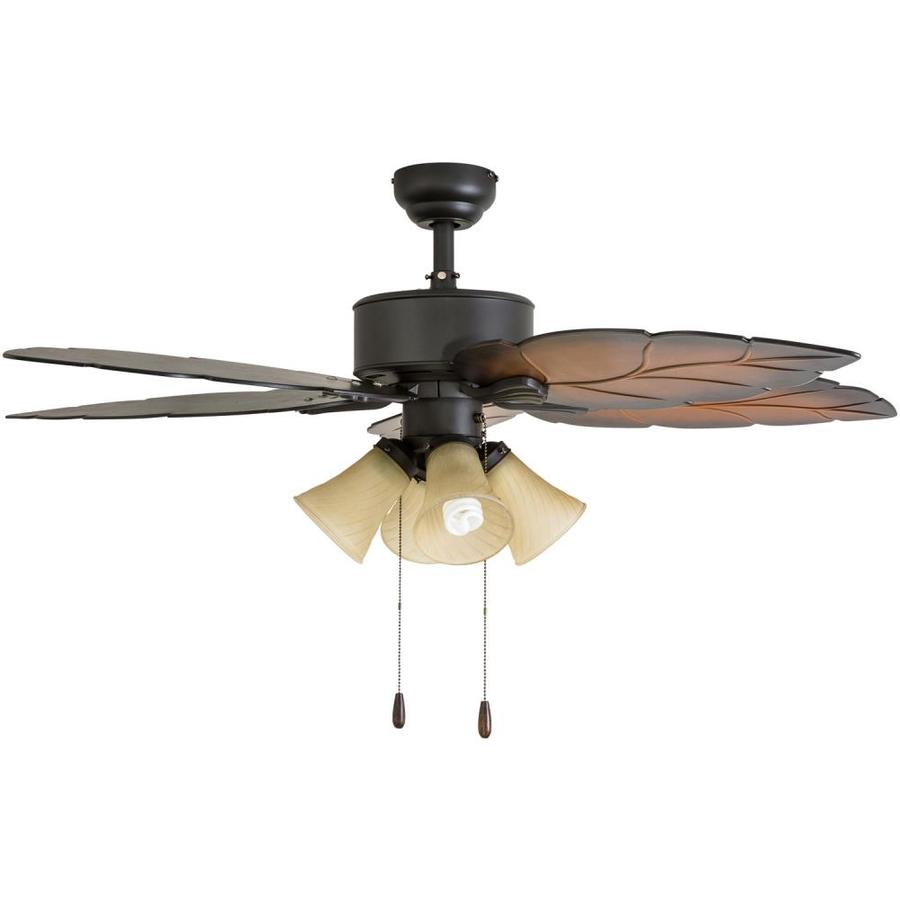 Prominence Home Tropics 52-in Tropical Bronze LED Indoor Ceiling Fan