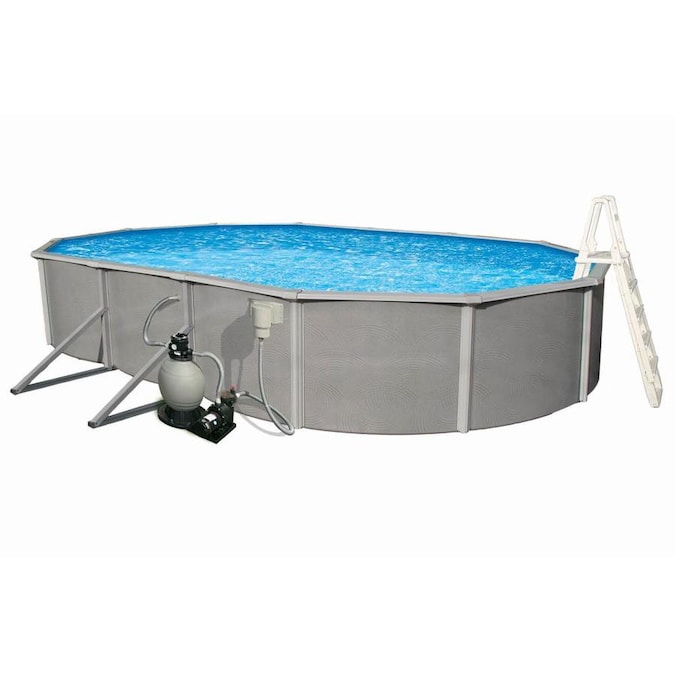 Blue Wave Belize 24-ft x 12-ft x 48-in Oval Above-Ground Pool at Lowes.com