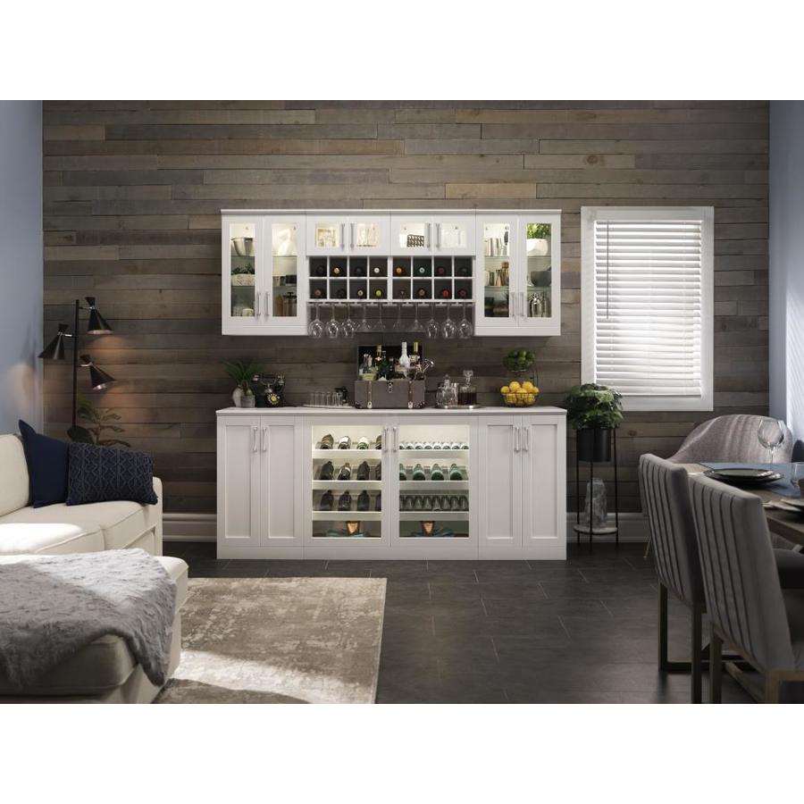 Newage Products Home Bar 84 In X 85 In White Rectangle Cabinet Bar In The Home Bars Department At Lowes Com