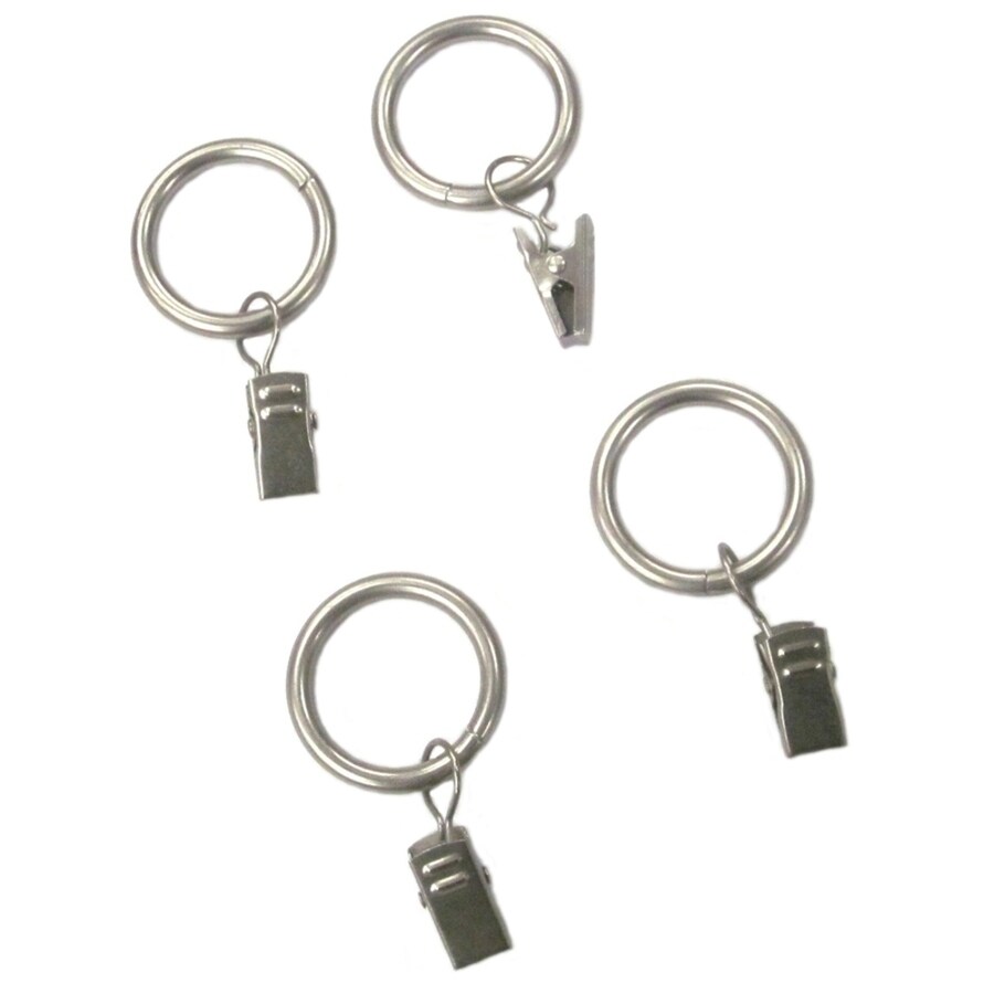 Style Selections 7-Pack 1-in Silver Curtain Ring In The Curtain Rings ...