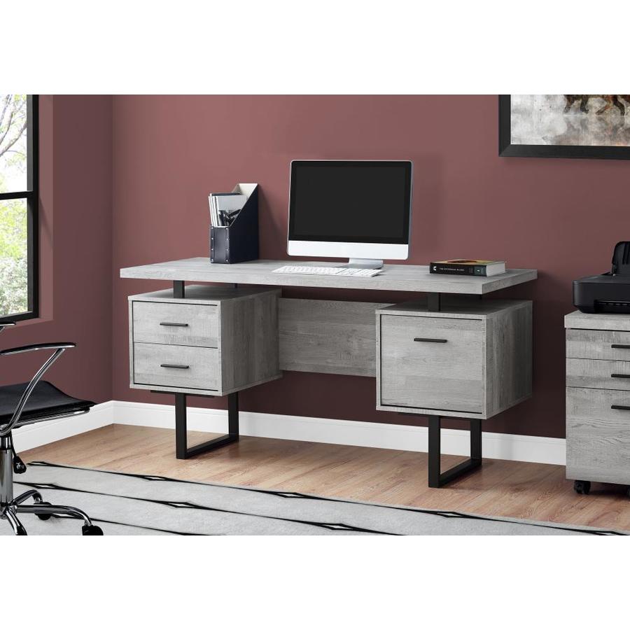 Monarch Specialties 60in Gray Modern/Contemporary Computer Desk in the