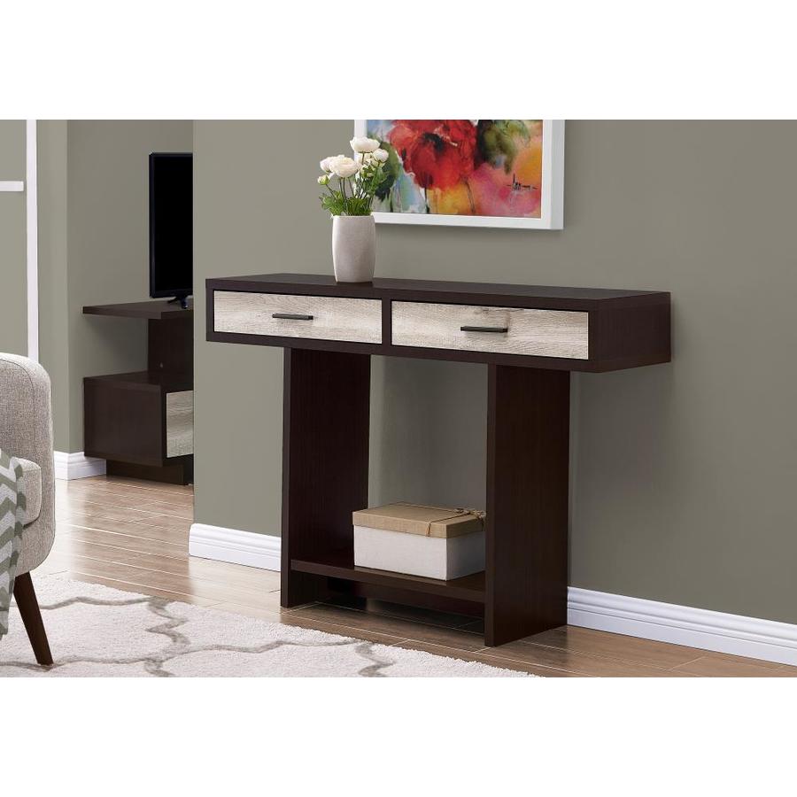 Monarch Specialties Cappuccino Modern Console Table In The Console Tables Department At