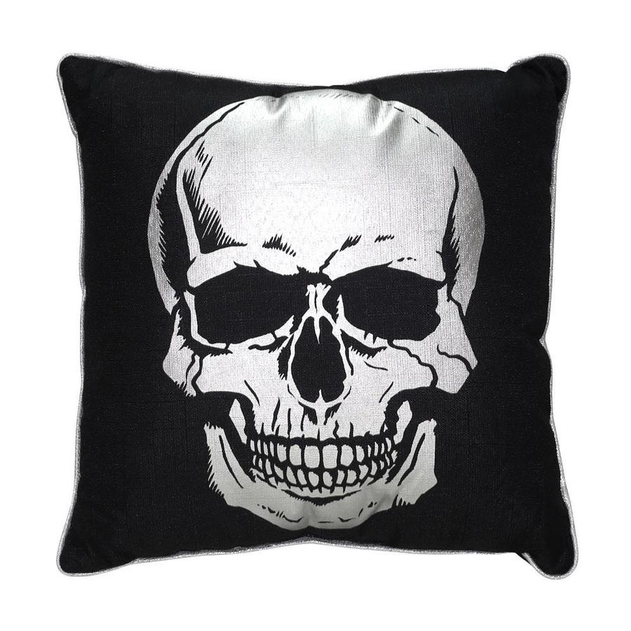 black skull pillow