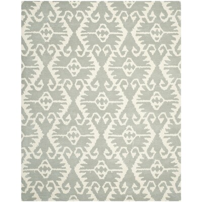 Safavieh Wyndham Ince 9 x 12 Gray/Ivory Indoor Ikat Bohemian/Eclectic Handcrafted Area Rug Safavieh Wyndham Ince 9 x 12 Gray/Ivory Indoor Ikat Bohemian/Eclectic Handcrafted Area Rug