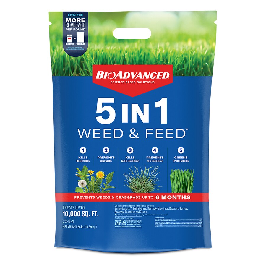 Bioadvanced Bioadvanced 5 In 1 Weed And Feed, Granules 10m, 10,000 Sq 