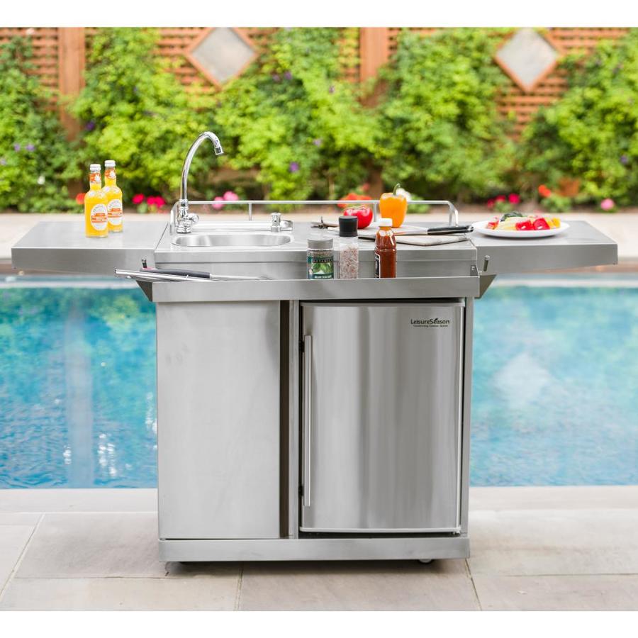 Leisure Season 62 In W X 35 In D X 35 In H Outdoor Kitchen Refrigerator In The Modular Outdoor Kitchens Department At Lowes Com