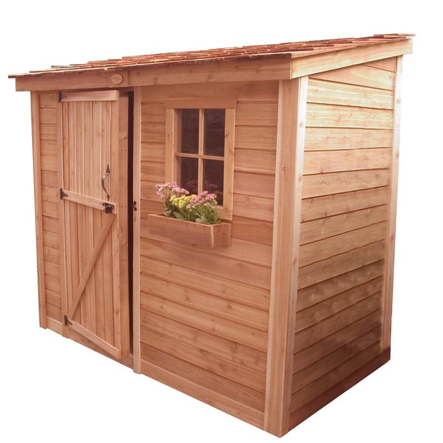 Shop Outdoor Living Today Lean To Cedar Storage Shed Common 8 Ft X 4