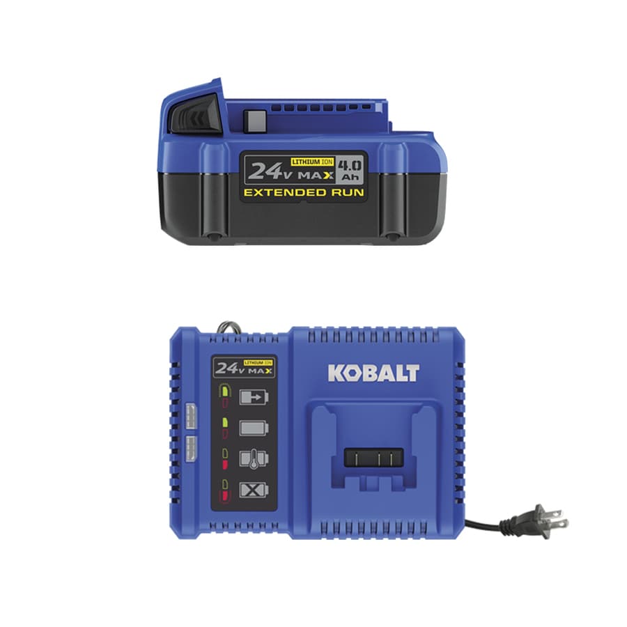 Kobalt 24 Volt Max 4 Amp Hour Lithium Power Tool Battery Kit Charger