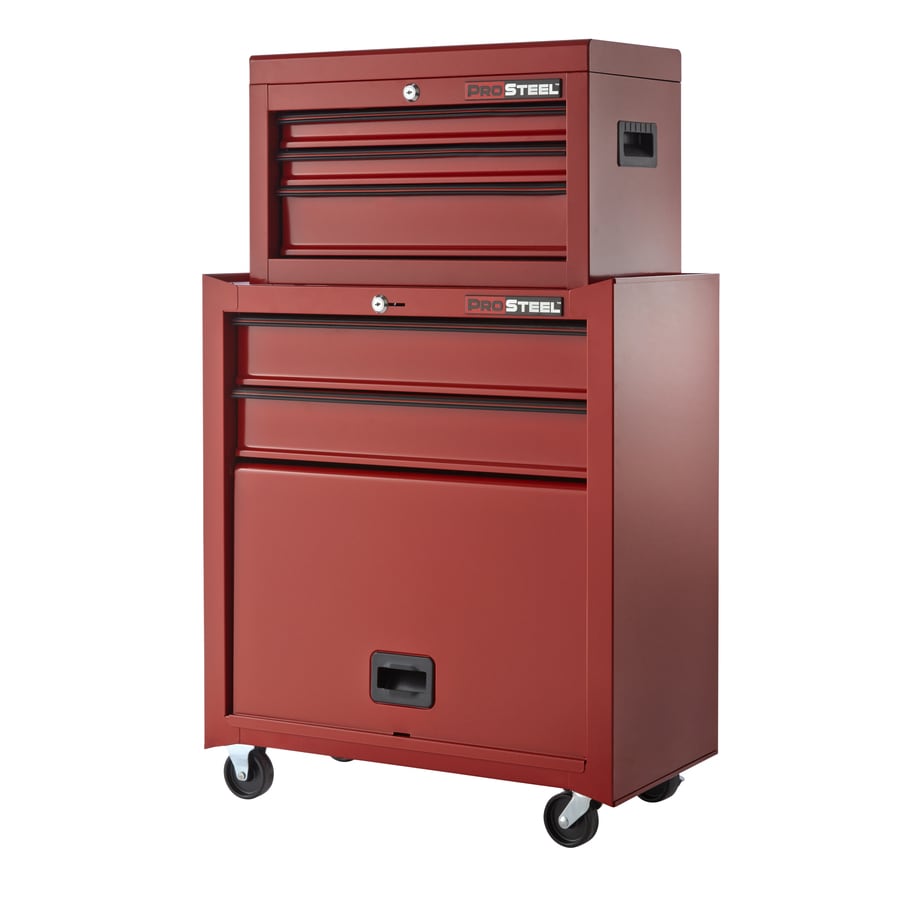 ProSteel 47.9-in X 26.6-in 5-Drawer Friction Steel Tool Cabinet (Red ...