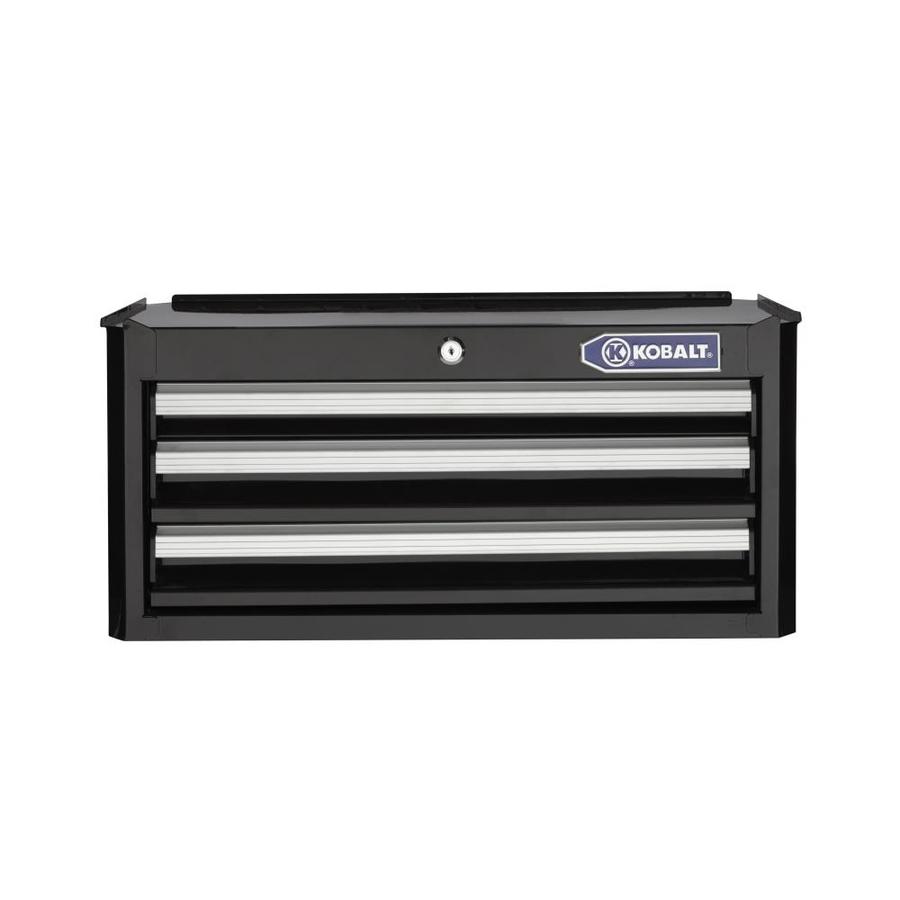 Shop Kobalt 15 In X 26 In 3 Drawer Ball Bearing Steel Tool Chest Black