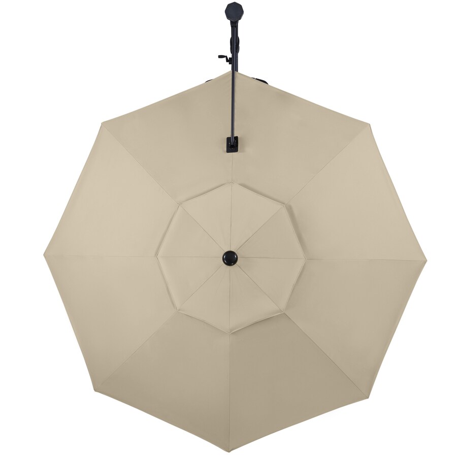 SimplyShade 11ft Tan Solar Powered Autotilt Cantilever Patio Umbrella
