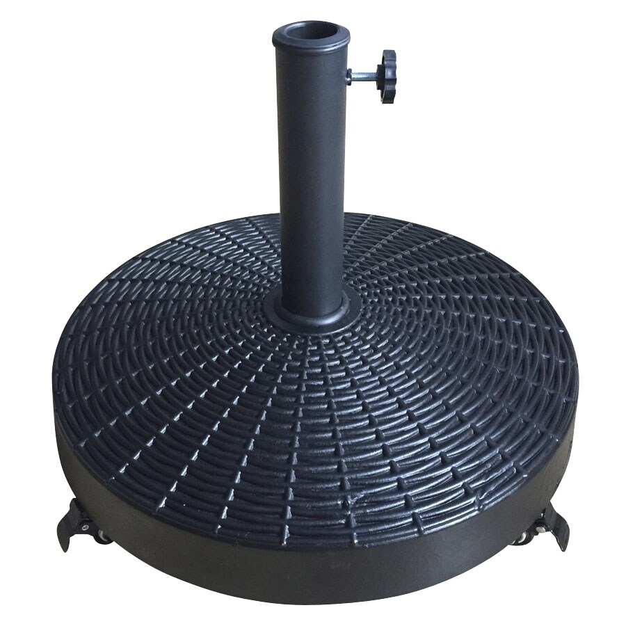 Style Selections Umbrella Base Black Patio Umbrella Base in the Patio