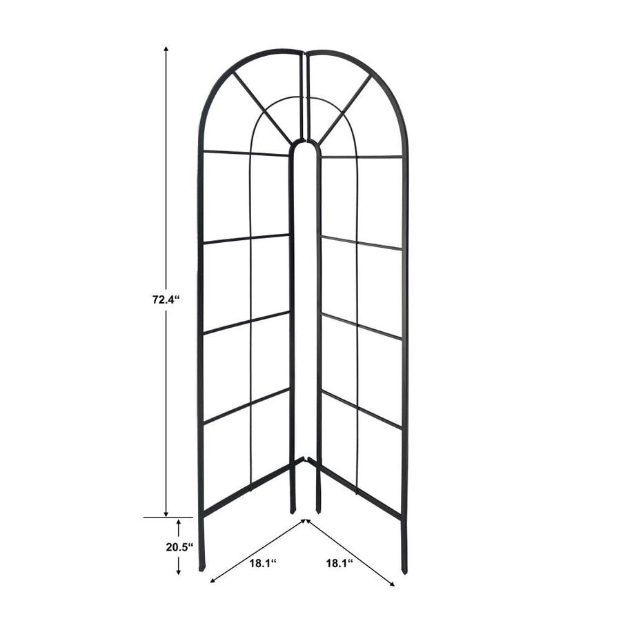 Style Selections 36.2-in W X 72.4-in H Black Garden Trellis In The ...